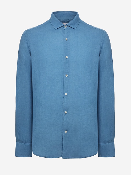Рубашка муж MC2 Saint Barth PAMP001 00312H LINEN 33 DUSTY BLUE - 0