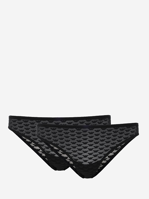 Набор (трусы 2 пары) жен Emporio Armani EW000406 AF15358 MC005 BLACK/BLACK - 0