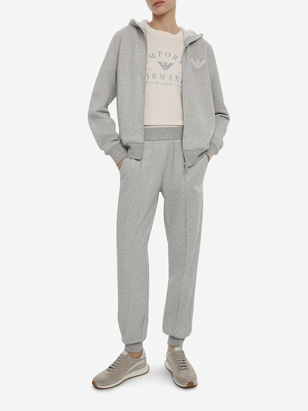 Джоггеры жен Emporio Armani EW002052 AF15356 O8002 WARM GREY MELANGE - 1