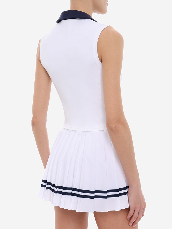 Топ (спортивный) жен Sporty & Rich TO02461302WH50 White/Dark Navy - 4