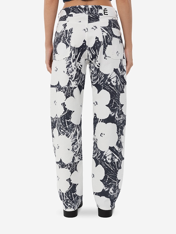 Джинсы муж Etudes Studio SIDE DENIM FLOWERS Print - 7