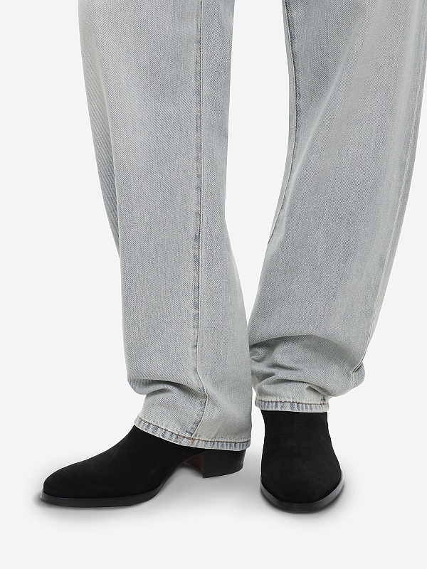 Ботинки муж ROBERTO di PAOLO Cowboyboots in black suede BLACK - 6