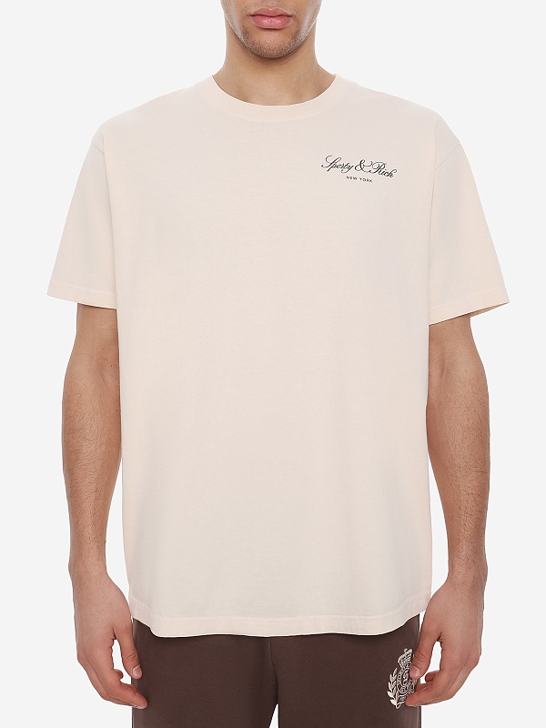 Футболка унисекс Sporty & Rich TO04365232WH37 Ecru - 3