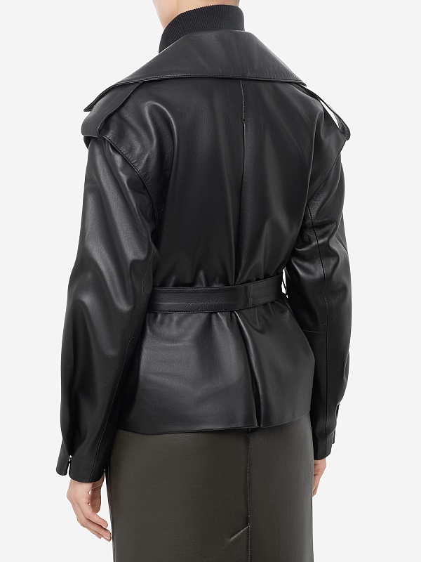 Куртка кожаная жен Burka an-2430 Черный - 3