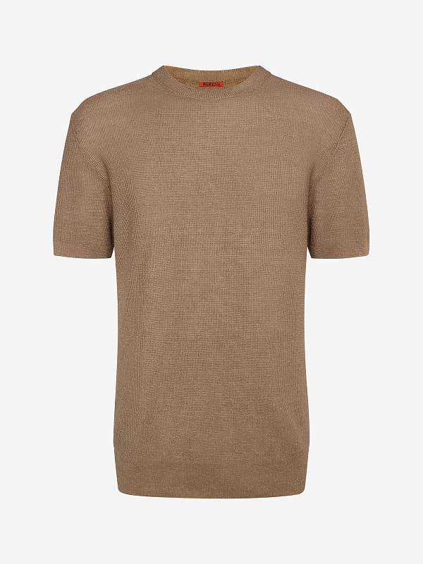 Джемпер с коротким рукавом муж Barena Venezia KNU5483 3167 360 Khaki - 0