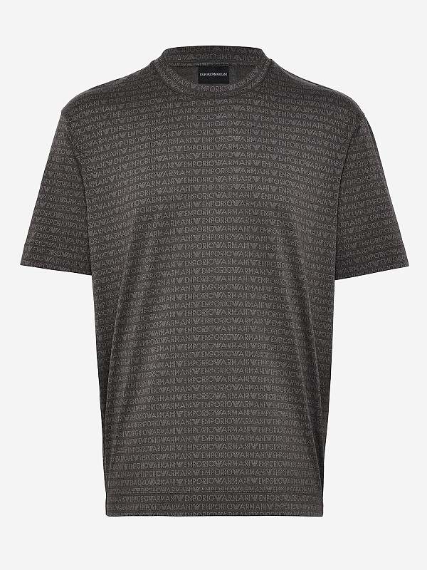 Футболка муж Emporio Armani EM000787 AF12916 F6052 LOGO JACQUARD BROWN - 5