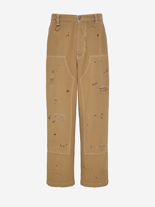 Брюки муж Etudes Studio FRICHE BLEACH DRIP Camel - 0