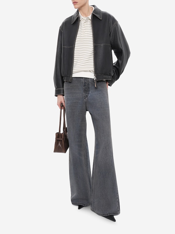 Куртка кожаная жен DUNST UDJU6A105G3 BRUSHED BLACK - 1