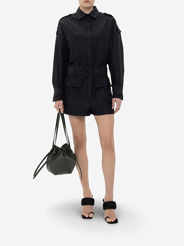 Мюли Gia Couture ROSIE 1R 105 MM WOVEN STRAP MULE 5000 BLACK - 7