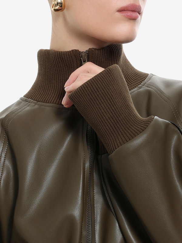 Куртка кожаная жен Norma Kamali ST3254LVR31867 BARK - 4