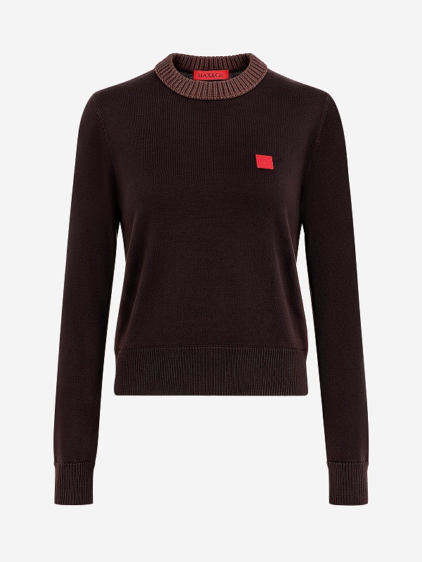 Свитер жен MAX&CO 2626366043200 006 COFFEE PLAIN COLOUR - 0