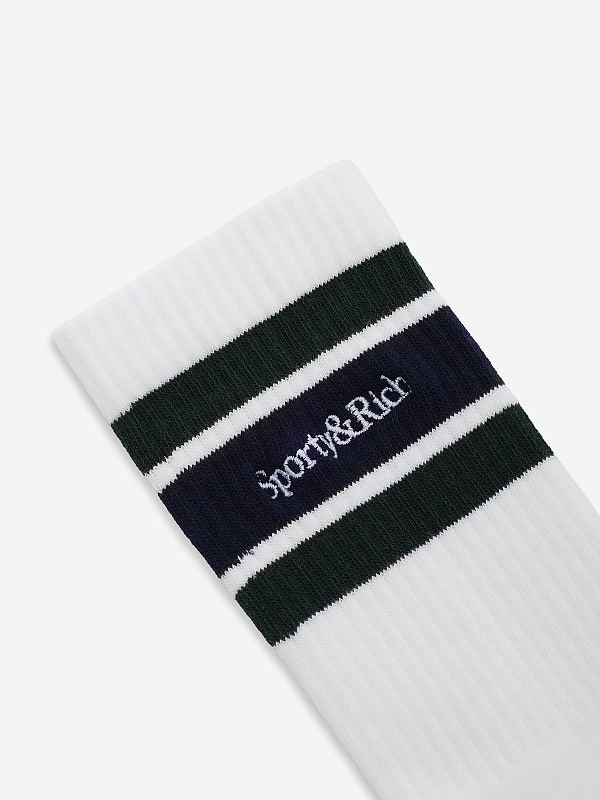 Носки муж Sporty & Rich AC00461300WH65 White/Forest/Dark Navy - 2
