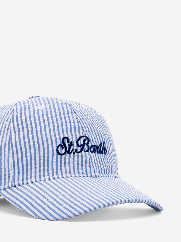 Кепка жен MC2 Saint Barth BASB0007 01058H SEERSUCKER STRIPES 31 EMB - 2