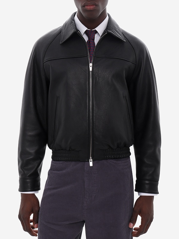 Куртка кожаная муж Tonywack BF12LJ101 BLACK - 4