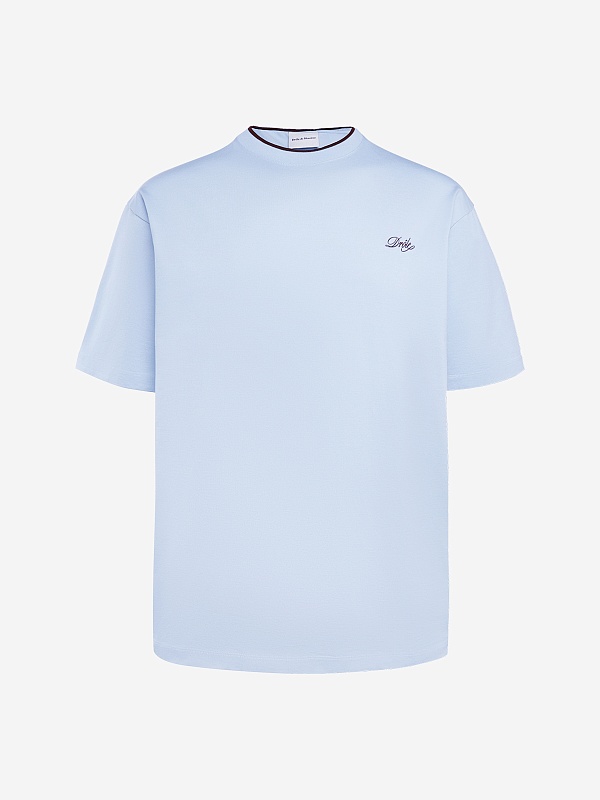 Футболка муж Drôle de Monsieur K-TS318-CO248-LBE LIGHT BLUE - 0