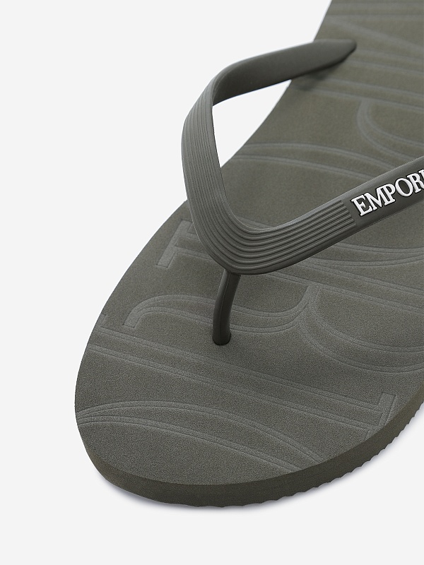 Шлепанцы муж Emporio Armani EX000041 AF22188 M7170 OLIVE/WHITE - 4