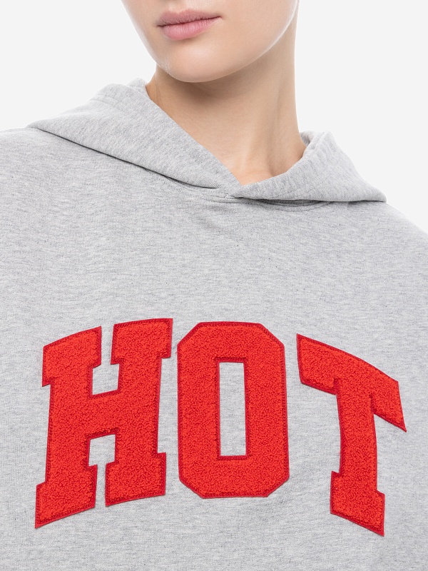 Худи муж Carne Bollente AW25H0103 Melange Grey - 4