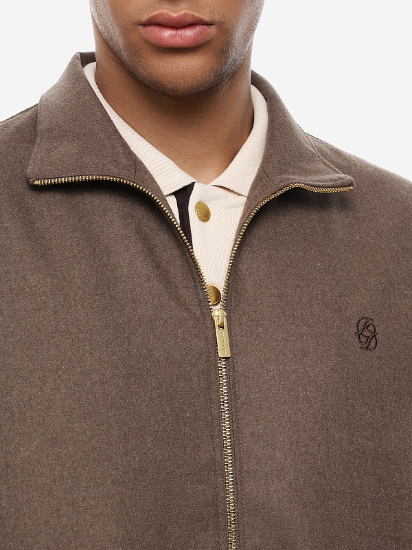 Бомбер муж Drôle de Monsieur L-JT234-WV016-LBR LIGHT BROWN - 5
