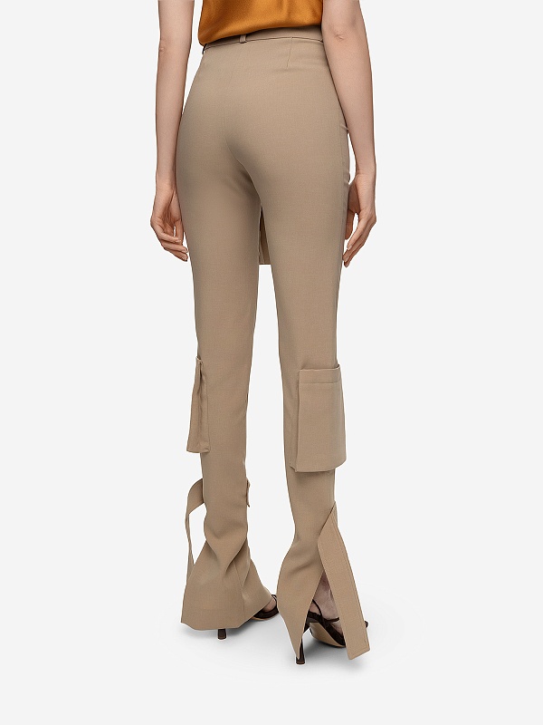 Брюки жен Yuzefi YUZAW23-RW-TR04-04 BEIGE - 4