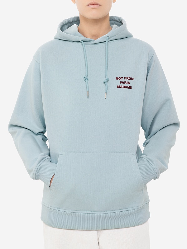 Худи муж Drôle de Monsieur G-HO162-CO127-LBE LIGHT BLUE - 5