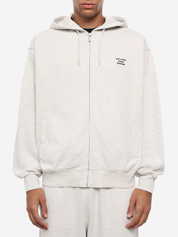 Толстовка на молнии муж Drôle de Monsieur PERM-HO207-CO312-GY GREY - 3