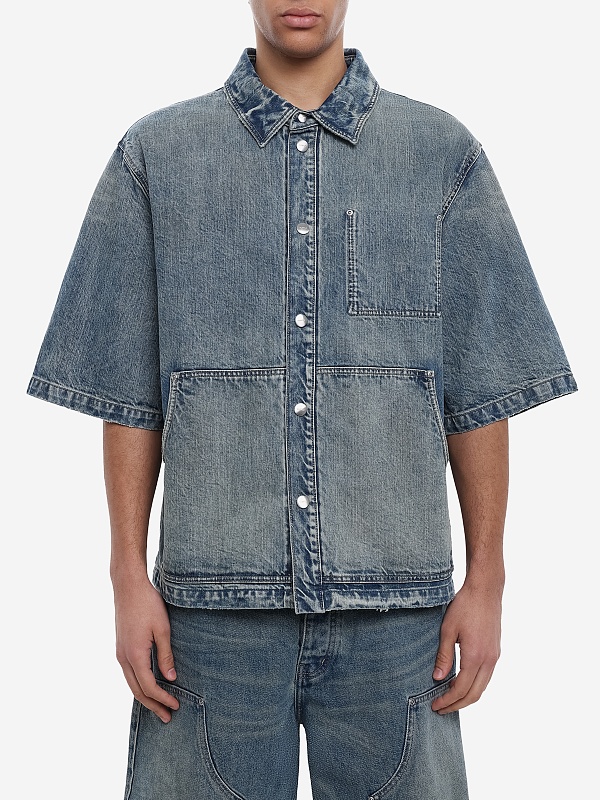 Рубашка муж PURPLE M0024-WOSB226 LT INDIGO - 3