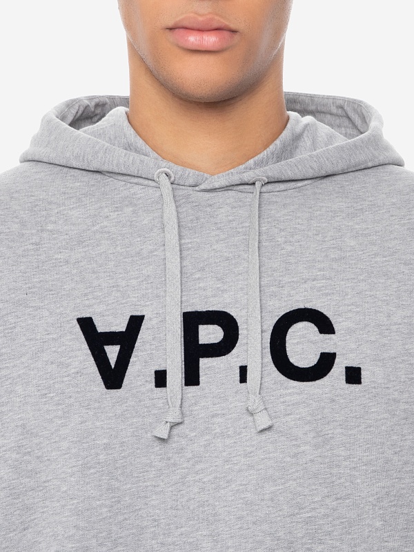 Худи муж A.P.C. COHBN-M27908 TPI HEATHERED GREY / DARK NAVY - 4