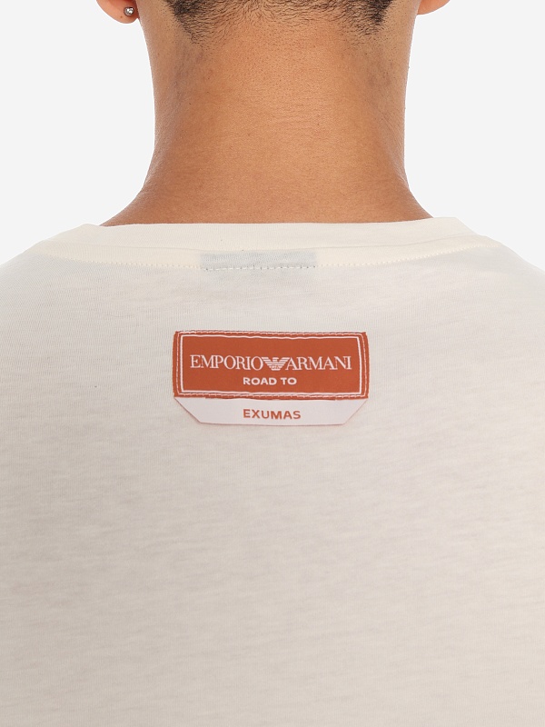 Футболка муж Emporio Armani EM000574 AF20447 F1059 CREAM PRINT CRAB - 5
