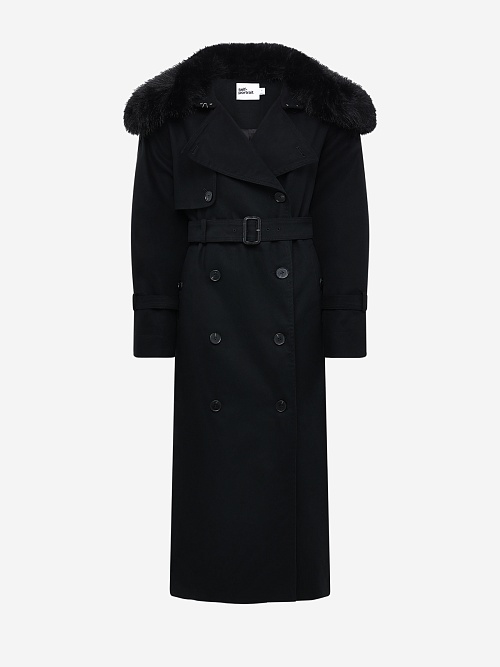 Плащ жен Self-Portrait AW25-036CT-B BLACK - 0