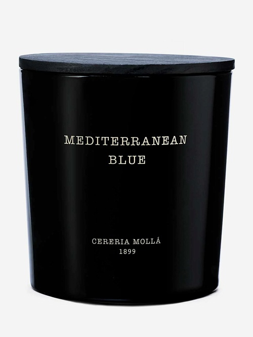Свеча унисекс Cereria Molla 1899 6641 Mediterranean Blue XL, 3 фитиля 600г - 0