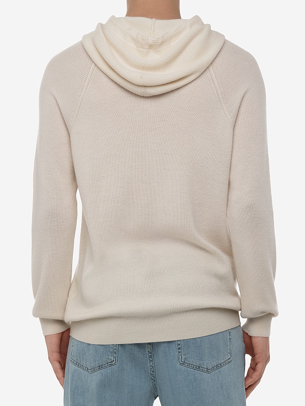 Худи муж AGNONA PE23P_KN05U18_1F1406 N01 WHITE - 4