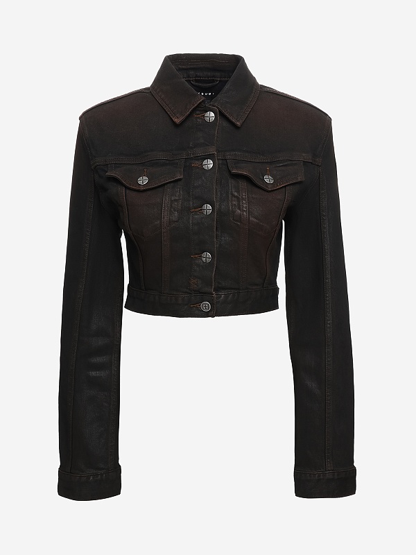 Куртка джинсовая жен Ksubi WPS26JK010 brown - 0