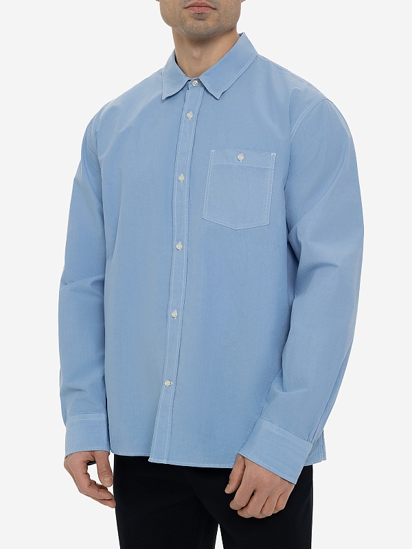 Рубашка муж Officine Generale S24MSHI002PRE CHAMBRAY BLUE - 3