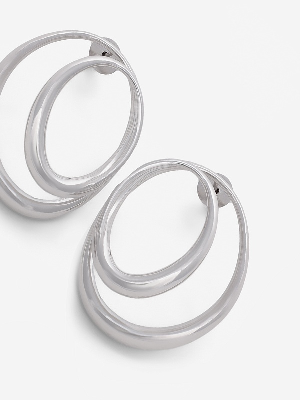 Серьги жен MISHO SUME04M-BSR Silver - 2