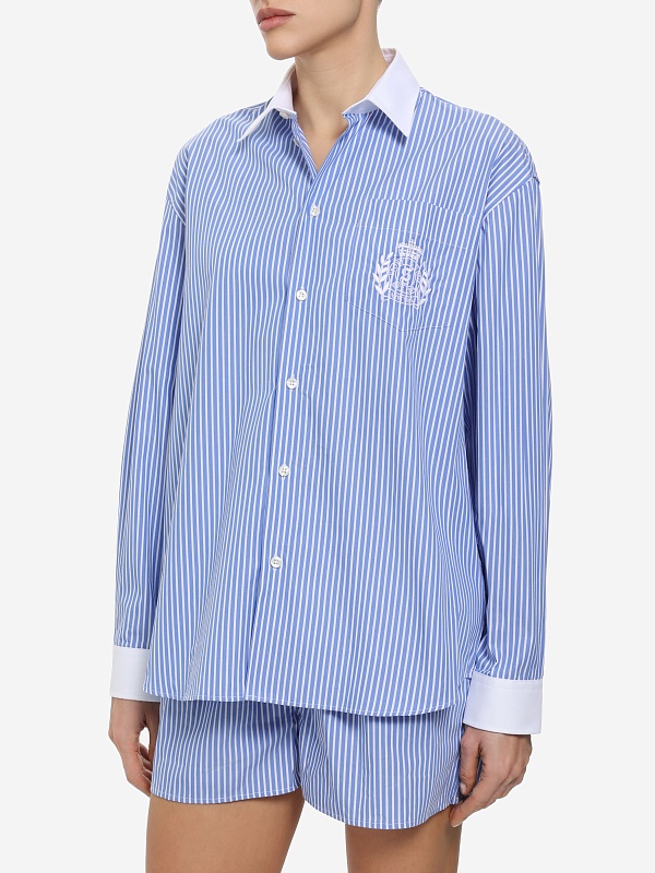 Рубашка жен Sporty & Rich SI01965243ST09 Navy Stripe - 1