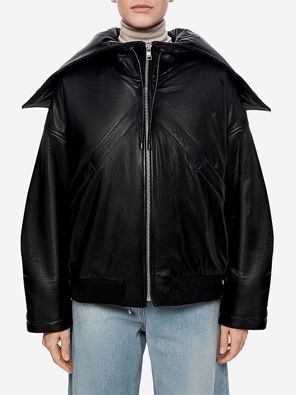 Куртка кожаная жен Burka an-2426 Черный - 6