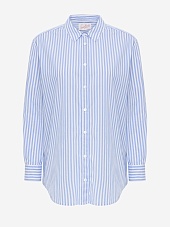 Рубашка жен MC2 Saint Barth BRIG001 03864H POPELINE SB BEACH STRIPES V 31 EMB