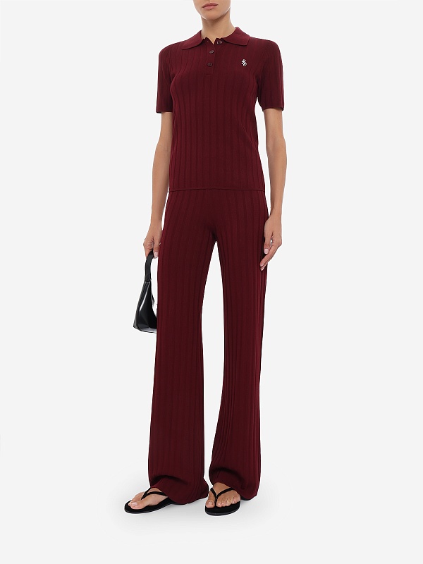 Поло жен Sporty & Rich WS06975326RE02 Bordeaux White - 1
