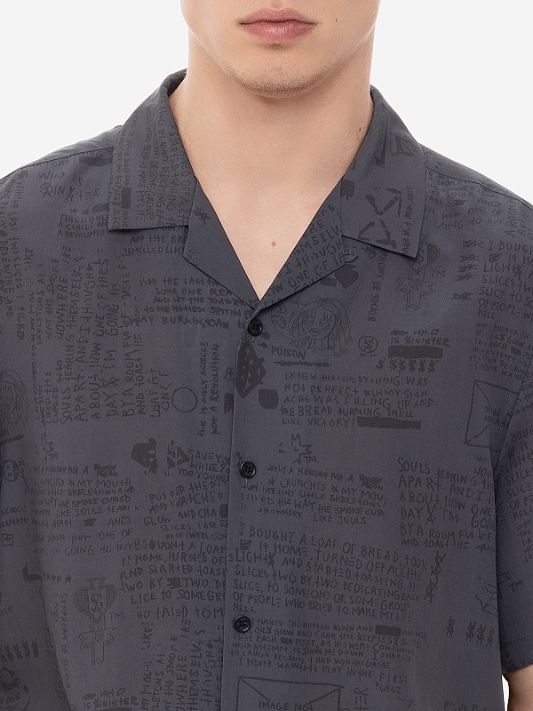 Рубашка муж Ksubi MPS25SH020 BLACK - 5