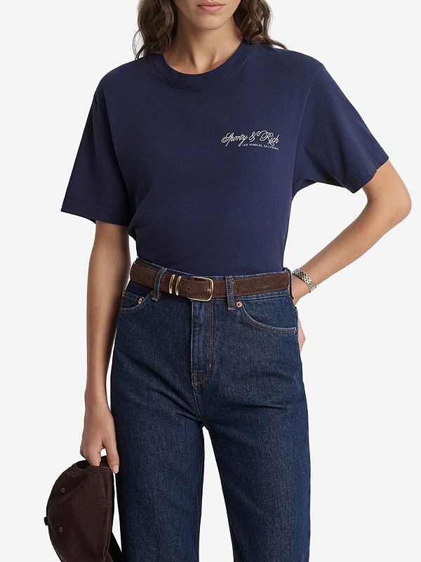 Футболка жен Sporty & Rich TO04365264BL106 Dark Navy - 1