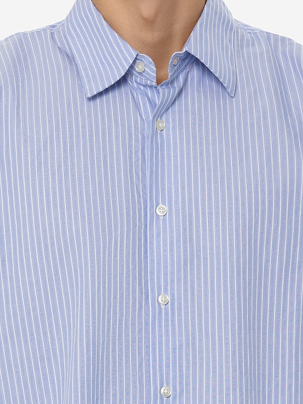 Рубашка муж Officine Generale W24MSHI004PRE BLUE/WHITE - 5