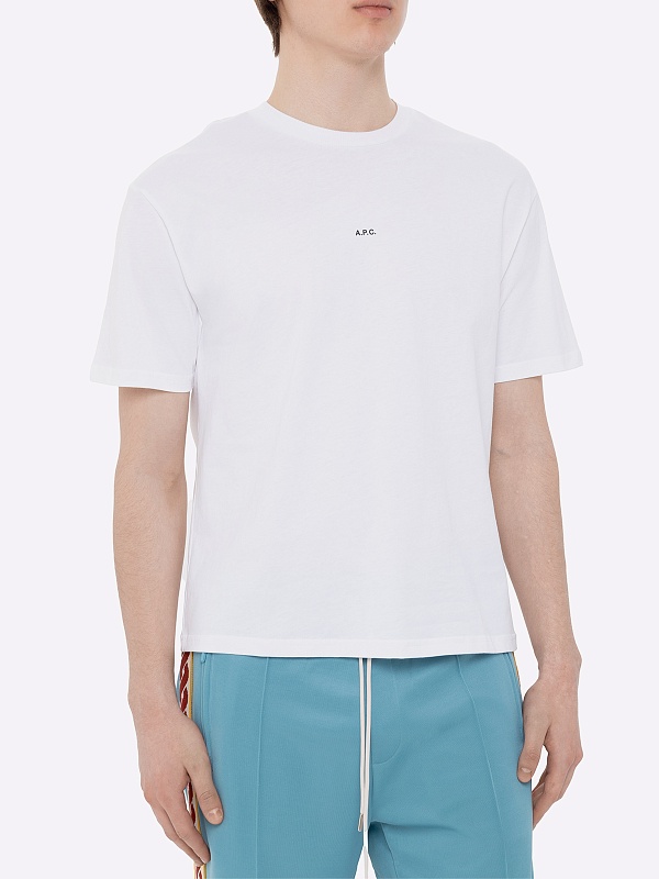Футболка муж A.P.C. COHBW-H26386 TZC WHITE/BLACK - 3