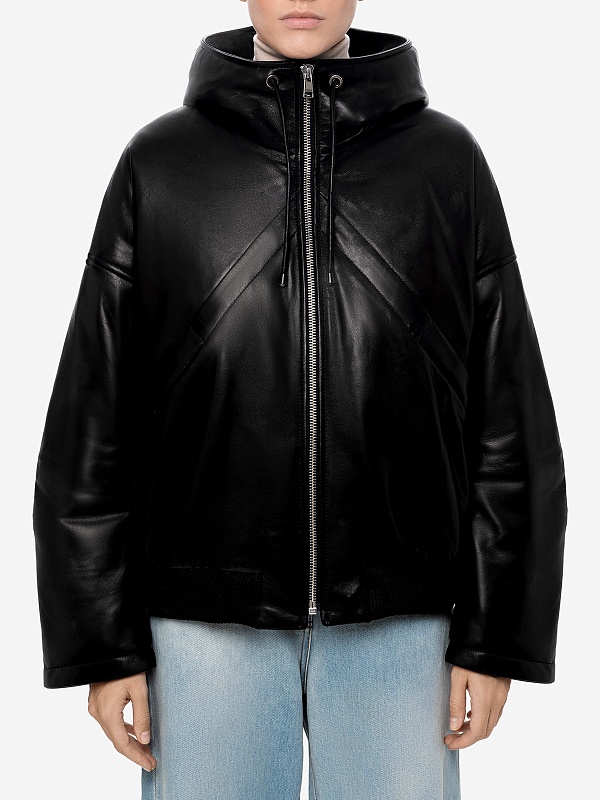 Куртка кожаная жен Burka an-2426 Черный - 2