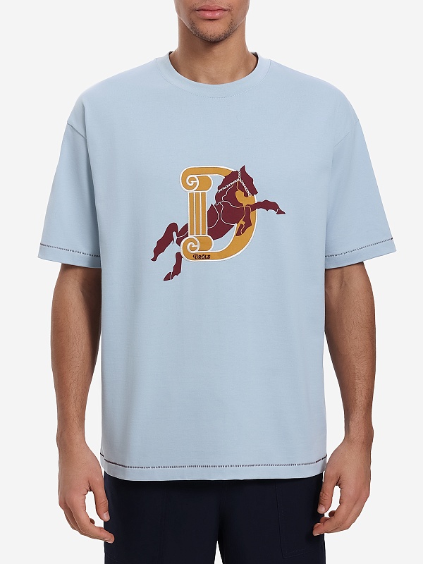 Футболка муж Drôle de Monsieur I-TS267-CO195-BABL BABY BLUE - 1