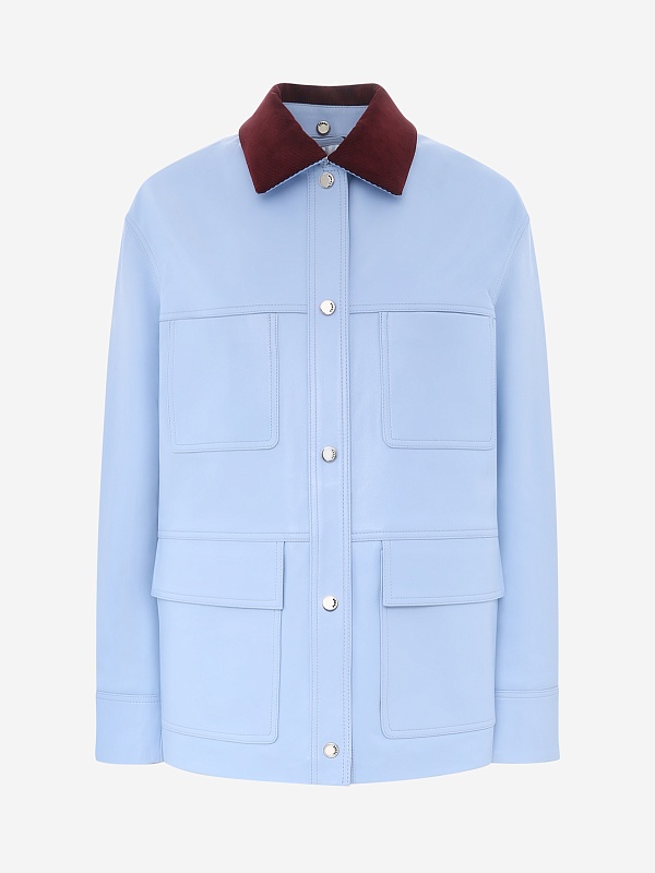 Куртка кожаная жен Burka an-2436 Голубой - 0