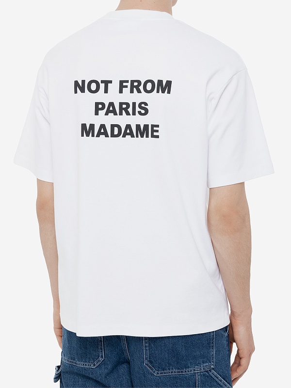 Футболка муж Drôle de Monsieur PERM-TS203-CO002-OPW OPTIC WHITE - 4