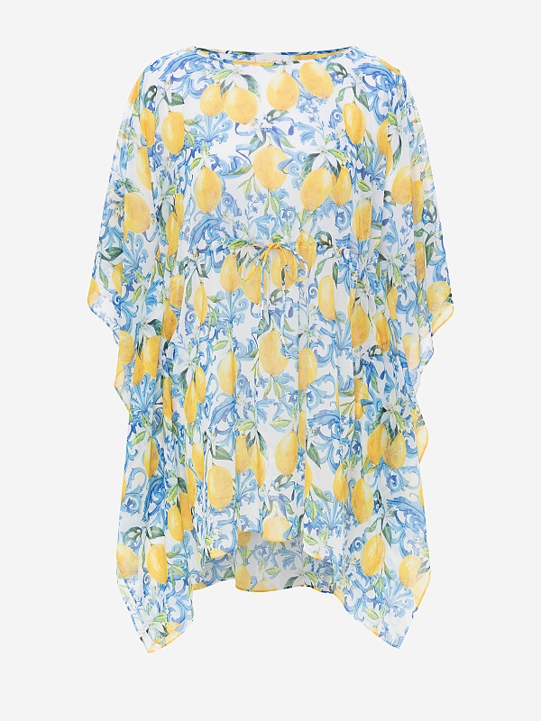 Туника жен MC2 Saint Barth IRI0001 06562H GEORGETTE BAROQUE LEMON 01 - 3