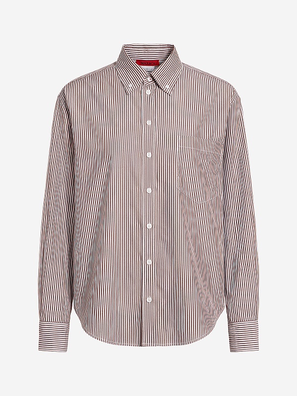 Рубашка жен MAX&CO 2626116033200 002 BROWN PINSTRIPES - 0
