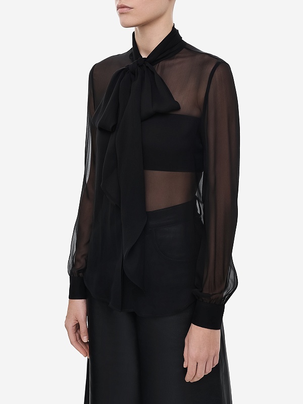 Блуза жен Saint Laurent 737227Y115W 1000 - 2