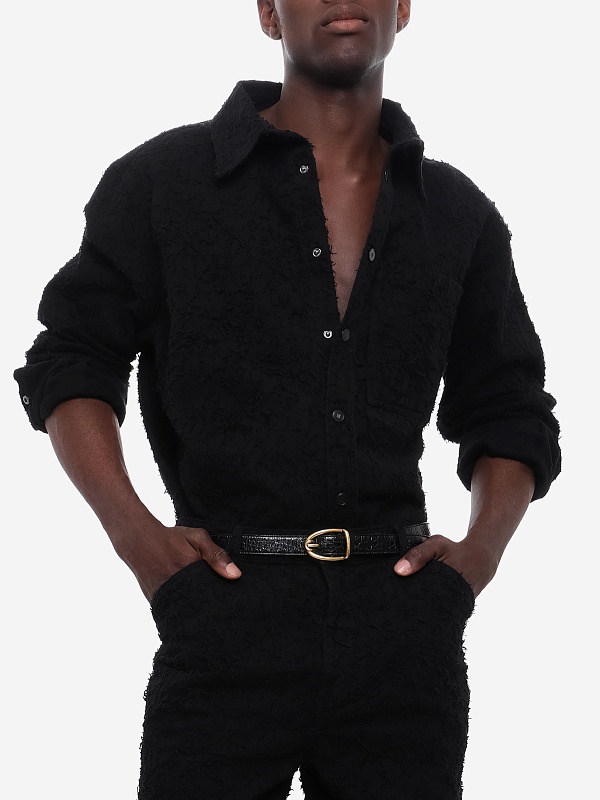 Рубашка муж LGN Louis Gabriel Nouchi 0574 D018 BLACK SCAR - 3